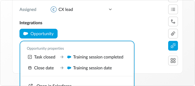 Sync project, account, module, and task properties